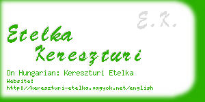 etelka kereszturi business card